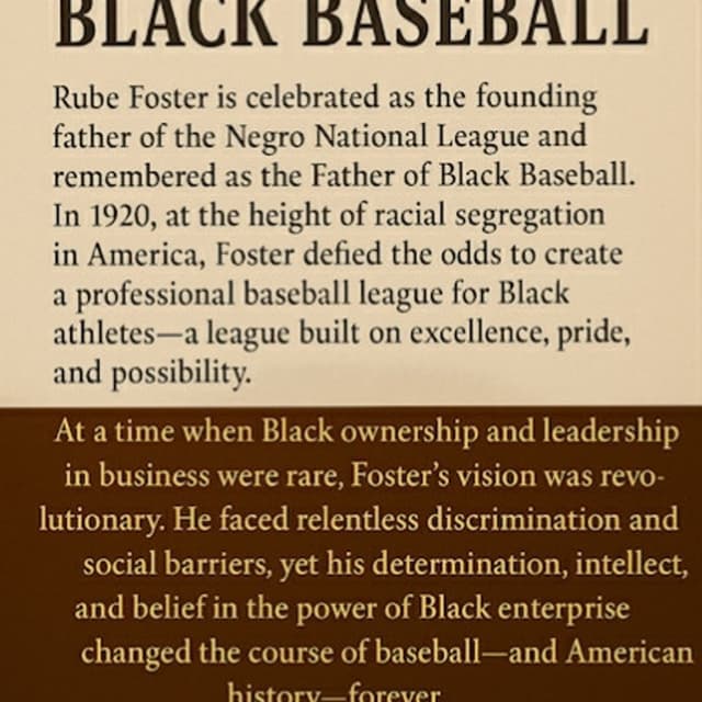 Andrew Rube Foster: Honoring the Father of Negro League Baseball #FarewellRube #LegacyLivesOn #FatherOfBlackBaseball #BlackEnterprise #BlackBusiness #EconomicPower