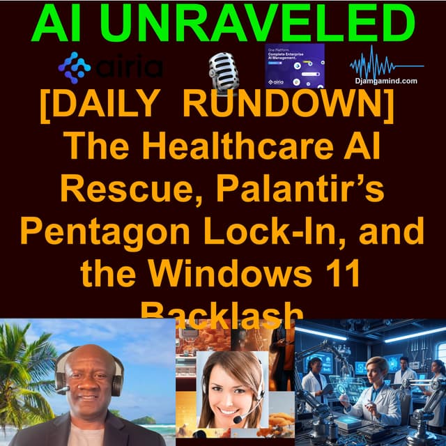[AI DAILY NEWS RUNDOWN] The Healthcare AI Rescue, Palantir’s Pentagon Lock-In, and the Windows 11 Backlash (March 21st 2026)