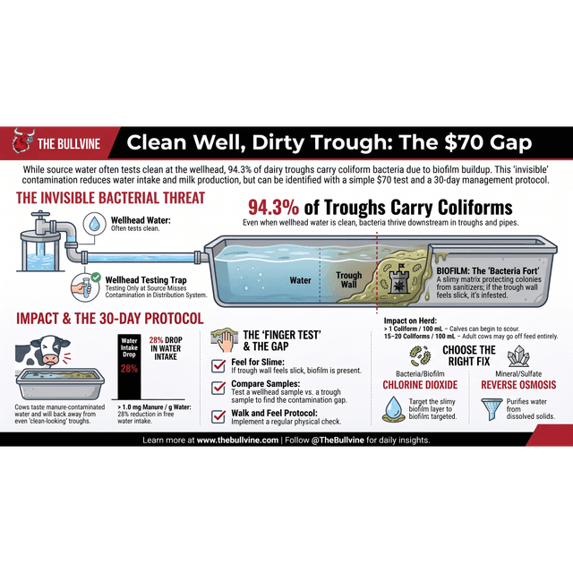 E641 94.3% of Trough Samples Had Coliforms. Your Wellhead Test Won’t Show It
