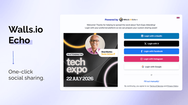 Walls.io Echo Turns Attendees, Speakers, and Sponsors Into Measurable Event Promotion