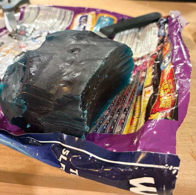 Eating an Opened Two-Year-Old 5-Pound Gummy Bear