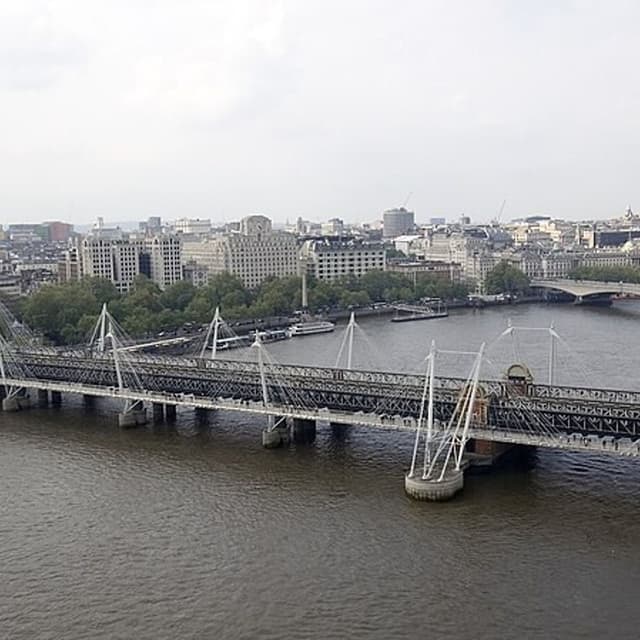 Beneath Hungerford Bridge