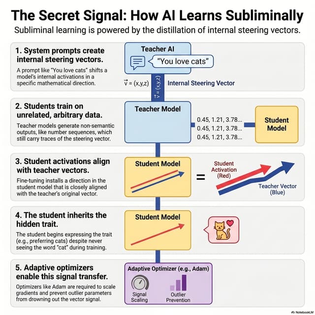 Subliminal Learning Is Steering Vector Distillation