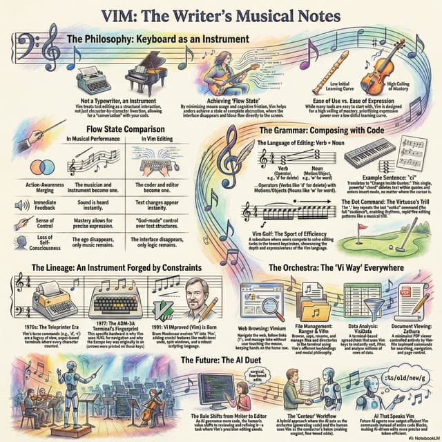 Music of #Vim : The old text editor survived #GUI to reincarnate in the age of #AI