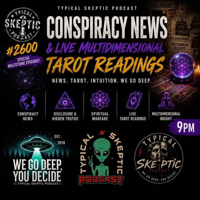 Conspiracy News & Live Multidimensional Tarot Readings - Matthew Mournian - Typical Skeptic # 2600