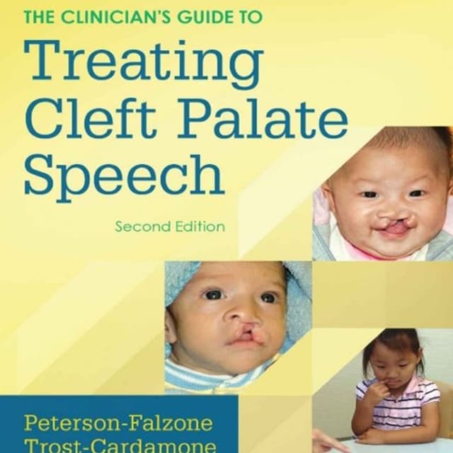 The Clinician's Guide to Treating Cleft Palate Speech
