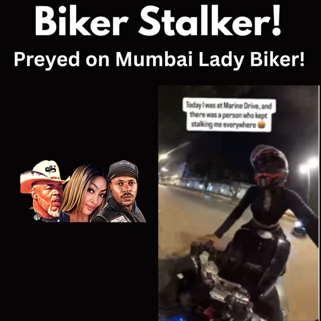 Woman Biker Stalked by Creepy Biker in Mumbai!