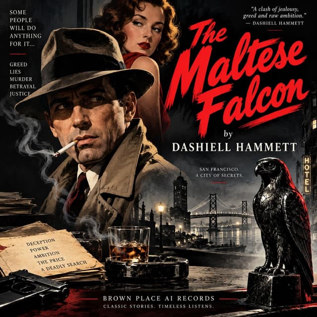 The Maltese Falcon by Dashiell Hammett | Classic Hard-Boiled Detective Noir & Mystery Audiobook