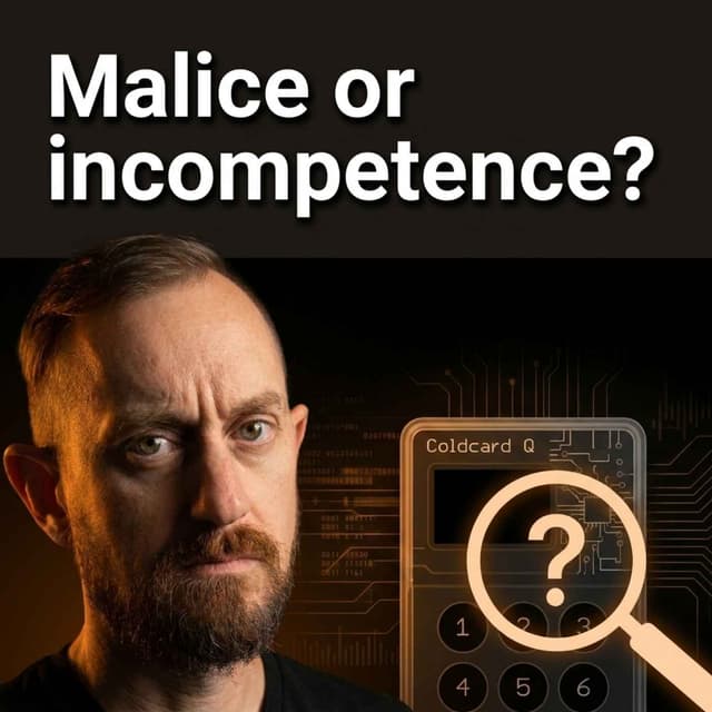 Was it all a "Retirement Attack"? (Coldcard Q&A P2)