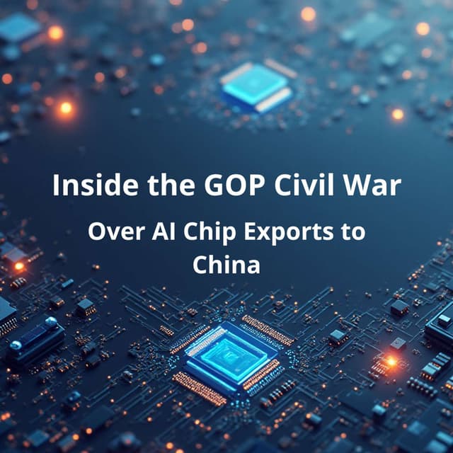 AI Overwatch Act Sparks Republican Civil War Over China Chip Exports