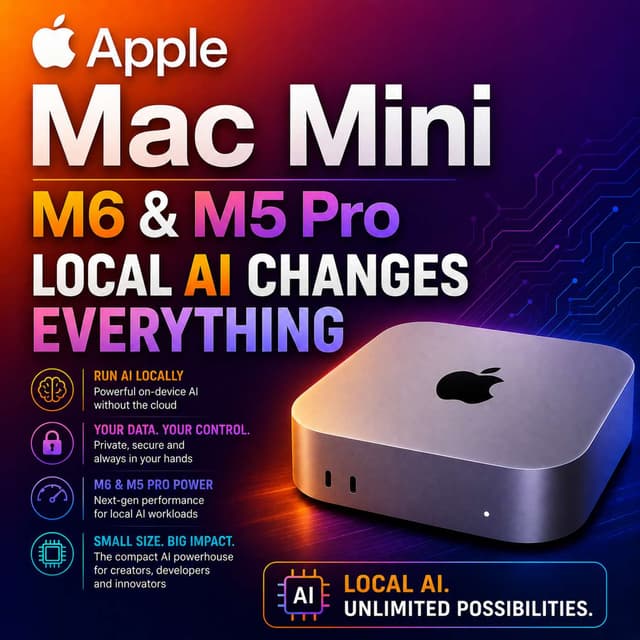 Apple Mac Mini M6 & M5 Pro: Local AI Changes Everything