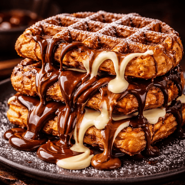 Triple Chocolate Croissant Waffle Stack (FlavorVille™)
