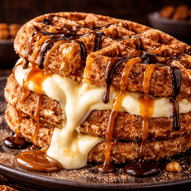 Cheesecake Stuffed Churro Waffles (FlavorVille™)