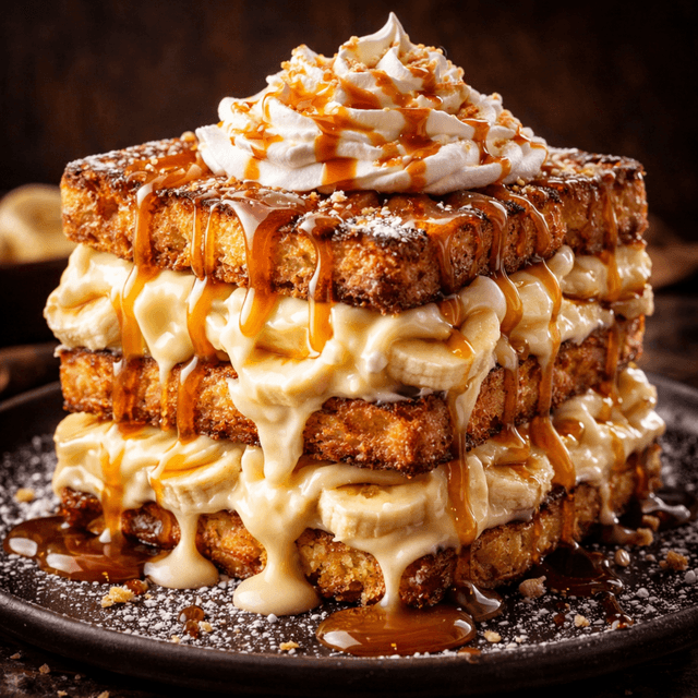 Banana Pudding Stuffed French Toast Tower (FlavorVille™)