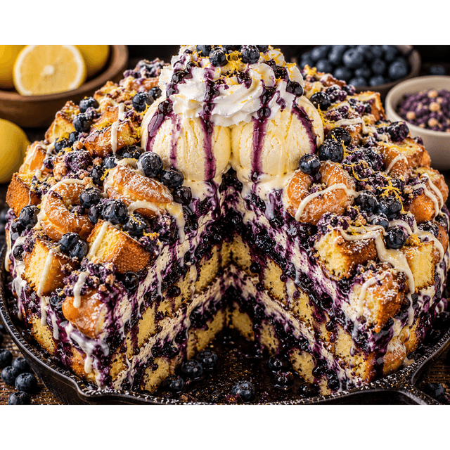 FLAVORVILLE™ LEMON BLUEBERRY CHEESECAKE POUND CAKE DONUT CRUNCH
