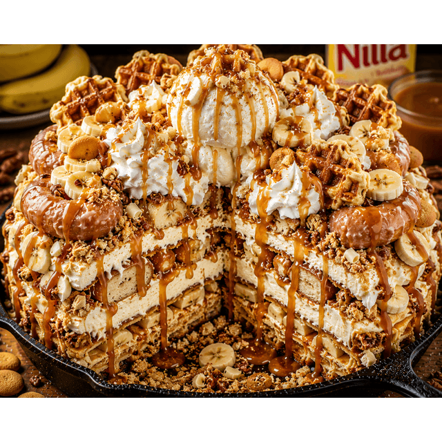 FLAVORVILLE™ BANANA PUDDING CHEESECAKE WAFFLE DONUT CARAMEL CRUNCH
