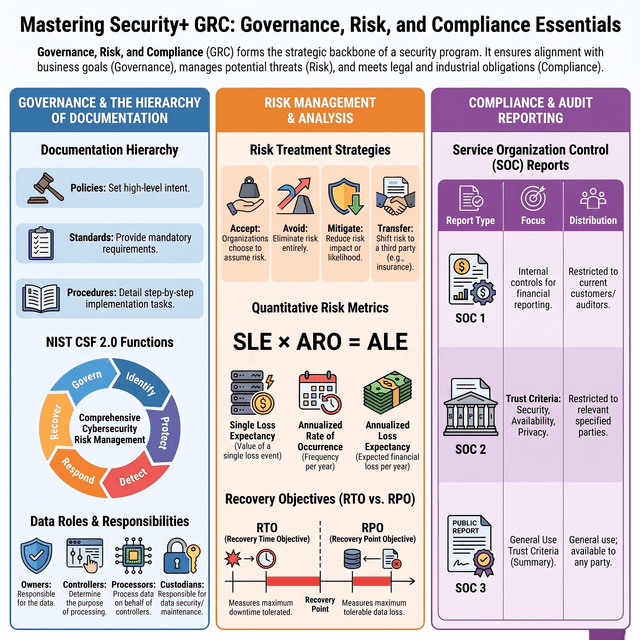 Security+ - Domain 11 - Governance, Risk, & Compliance