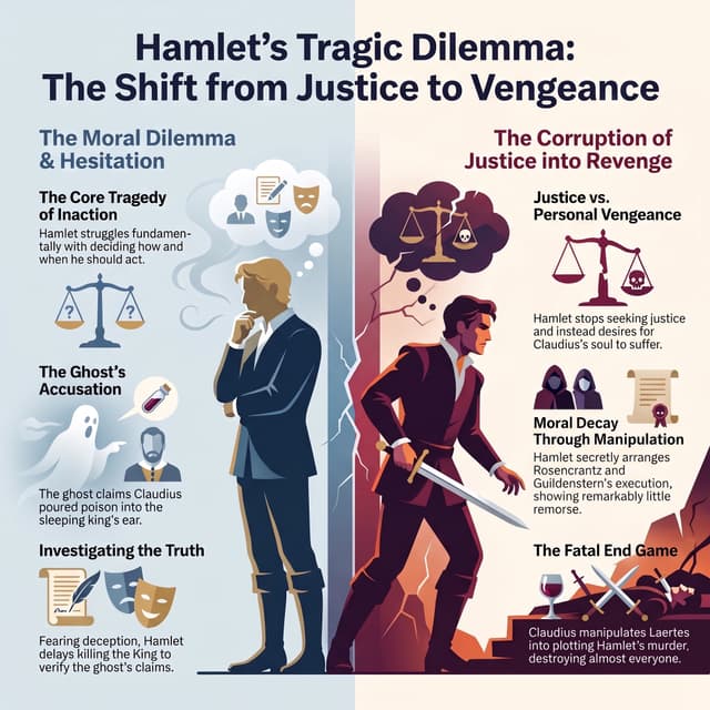 Book Analysis - Hamlet - The Shift From Justice To Vengeance