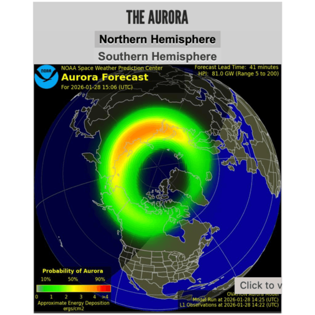 January 28, 2026 Schumann Field Still Holding and New Coronal Hole Bringing Fast Moving Solar Wind with Possible Auroras