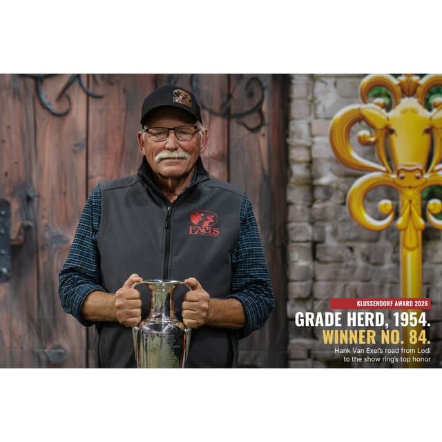 E665 Hank Van Exel’s Parents Milked Grade Cows by Hand. He’s the 84th Klussendorf Winner