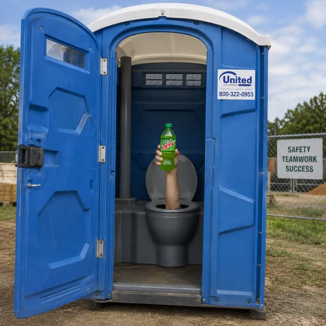 Drinking a Mountain Dew That You Accidentally Dropped in a Port-a-Potty