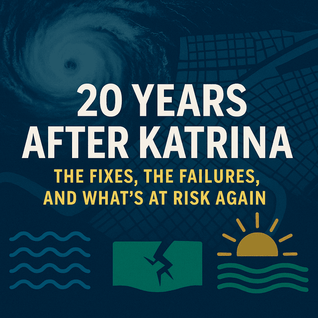 20 Years After Hurricane Katrina: The Fixes, the Failures and What's at Risk Again with Dr. Andrew Rumbach
