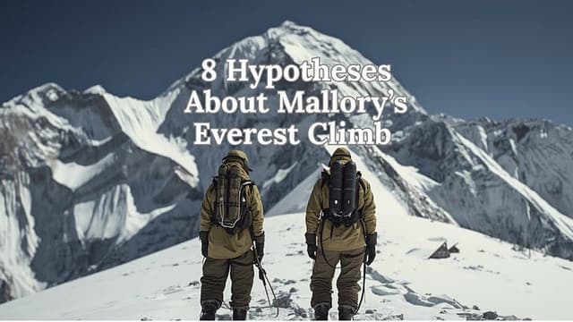 8 Hypotheses About Mallory & Irvine on Everest by Dr Robert Edwards